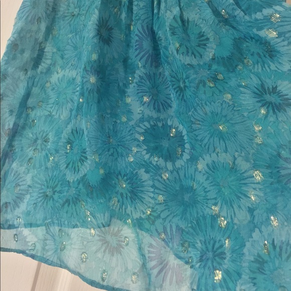 Rebecca Taylor Blue Floral Sheer Tank Top sz 0 - Picture 2 of 6